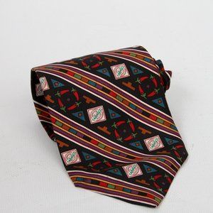 Tabasco Colorful Hobnail Stripe Logo Peppers Silk Mens Necktie Tie Ties New